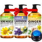 Conjunto de óleo de massagem ANKOOY com extrato de arnica, lavanda e gengibre