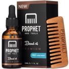 Conjunto de óleo e pente para barba Prophet and Tools Premium sem perfume Conjunto de óleo e pente para barba Prophet and Tools Premium sem perfume