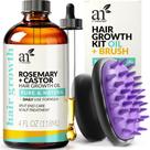Conjunto de Óleos Capilares Artnaturals - Alecrim e Castor Orgânico (120ml) com Massageador