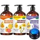 Conjunto de óleos de massagem INALIER Celulite Dolor Muscle com bola de massagem