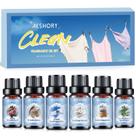 Conjunto de óleos essenciais Aeshory 6x10ml Aromaterapia limpa