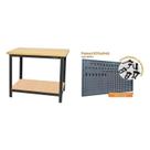 Conjunto de Organização Profissional 1 Bancada Aberta 110cm 1 Painel para Ferramentas em Aço Conjunto de Organização Profissional 1 Bancada Aberta 110cm 1 Painel para Ferramentas em Aço