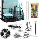 Conjunto de organizador de mesa preto KAAKOW para escritório
