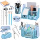 Conjunto de organizadores de mesa e acessórios Froidesente Blue 17 em 1