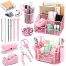 Conjunto de organizadores de mesa e acessórios Froidesente Pink 17 em 1