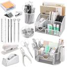 Conjunto de organizadores de mesa e acessórios Froidesente Silvery 17 em 1