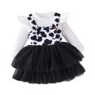 Conjunto De Outono Para Meninas De 1 a 4 Anos, Camiseta Confortável De Cor Sólida E Saia De Tule Conjunto De Outono Para Meninas De 1 a 4 Anos, Camiseta Confortável De Cor Sólida E Saia De Tule