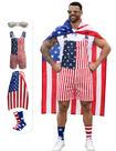 Conjunto de Overoles con Bandera Americana para Hombre XL
