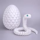 Conjunto de ovos de cobra e dragão impresso em 3D WUQIREN 45 cm branco Conjunto de ovos de cobra e dragão impresso em 3D WUQIREN 45 cm branco