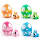 Conjunto de Ovos de Páscoa Kohimit 4 Peças, Brinquedos de Coelho Impressos em 3D