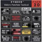 Conjunto de pacotes Tactical Morale Patch 20 Eybros para mochilas e chapéu