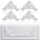 Conjunto de painéis de lambris de estilo francês para moldagem de parede de canto