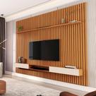 Conjunto de Painel Ripado e Nicho 2.2 Bahamas Nature Off White