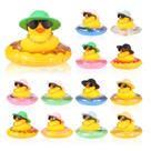 Conjunto de painel Rubber Ducks com anel de natação e colar de chapéu de sol