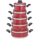 Conjunto De Panela Caçarola Colorida 5 Pçs Aluminio Fortlar Conjunto De Panela Caçarola Colorida 5 Pçs Aluminio Fortlar