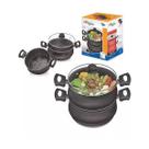 Conjunto de Panela para Cozimento a Vapor Al Vapore 18 Cozivapor - Preta REF.195
