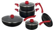 Conjunto de Panelas 05 Peças Aroma Flon tampo vidro 30050041 - Mor