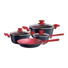 Conjunto de Panelas 4 Peças Colorstone Titânio Euro Home Conjunto de Panelas 4 Peças Colorstone Titânio Euro Home