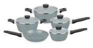 Conjunto de Panelas 5 Peças Carmela Ceramic-Flon Silver -MTA
