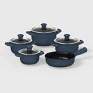 Conjunto de Panelas 5 Peças Cerâmica Slim Azul Indigo Ceraflame Conjunto de Panelas 5 Peças Cerâmica Slim Azul Indigo Ceraflame