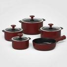 Conjunto de Panelas 5 Peças Cerâmica Slim Marsala Ceraflame