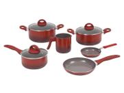 Conjunto de Panelas 6 Peças CL Smart Plus 4791/101 Vermelho Brinox