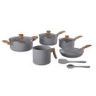 Conjunto de Panelas 7 Peças Easy Gris Com Indução Brinox