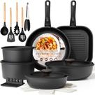 Conjunto de Panelas Astercook 23 Peças Antiaderente com Cabo Removível Conjunto de Panelas Astercook 23 Peças Antiaderente com Cabo Removível