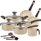 Conjunto de Panelas Belga Antiaderente 10 Peças Bege + Utensílios - Marpal