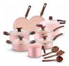 Conjunto De Panelas Belíssimo 11 Peças Rose + Pressão 3l Rosa Conjunto De Panelas Belíssimo 11 Peças Rose + Pressão 3l Rosa