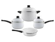 Conjunto de panelas bojuda branca 4PC Mae Ágata Ewel