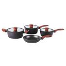 Conjunto de panelas brinox ceramic life sirius preta 4 pecas 4814/102
