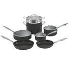 Conjunto De Panelas Cuisinart Antiaderente Anodizada 11 Peças Preto Dsa-11