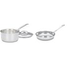 Conjunto de Panelas Cuisinart com Caçarola de 1,5 qt e Frigideira de 20 cm