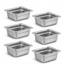 Conjunto de panelas de comida Aplancee 1/6 Hotel Pans, pacote com 6 unidades em aço inoxidável