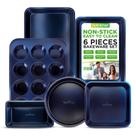 Conjunto de panelas de cozimento NutriChef de 6 peças de aço carbono antiaderente