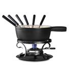 Conjunto de panelas de fondue de queijo Artestia Cast Iron Swiss Style 2,1 qt Conjunto de panelas de fondue de queijo Artestia Cast Iron Swiss Style 2,1 qt