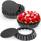 Conjunto de panelas de torta Cyimi Mini, forma de quiche antiaderente de 4 polegadas x12