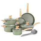 Conjunto de panelas e frigideiras MAISON ARTS antiaderente de 12 peças de granito verde