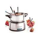 Conjunto de panelas elétricas de fondue Nostalgia 1.5L com 6 garfos de aço inoxidável