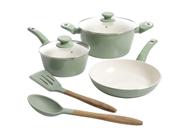Conjunto de Panelas Gibson Home Plaza Café 7 Peças Verde Menta Conjunto de Panelas Gibson Home Plaza Café 7 Peças Verde Menta