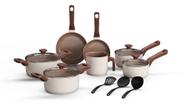 Conjunto De Panelas Indução 10pçs Pratic Cook Crema - Mimo Style