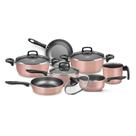 Conjunto de Panelas Madri Rosé Supra 7 Peças Antiaderente Aluminio 5679 MTA