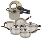 Conjunto de Panelas MTA Serena Vanilla 5 Peças Panela de Pressão Indução 4,5L Fechamento Externo Conjunto de Panelas MTA Serena Vanilla 5 Peças Panela de Pressão Indução 4,5L Fechamento Externo