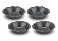 Conjunto de Panelas para Tortinhas Cuisinart - 4 Peças Caneladas em Mini Liga de Aço