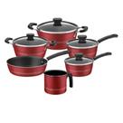 Conjunto de panelas sicilia 6 peças com antiaderente starflon excellent vermelho 1,9L - Tramontina Conjunto de panelas sicilia 6 peças com antiaderente starflon excellent vermelho 1,9L - Tramontina