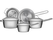 Conjunto de Panelas Tramontina Allegra Inox - 5 Peças Fundo Triplo Conjunto de Panelas Tramontina Allegra Inox - 5 Peças Fundo Triplo
