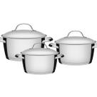 Conjunto De Panelas Tramontina Allegra Inox Fogão Indução 3 Peças Tampa Inox Conjunto De Panelas Tramontina Allegra Inox Fogão Indução 3 Peças Tampa Inox