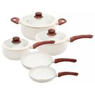 Conjunto de Panelas Yafo Revestimento Cerâmico 5 pçs Granito Creme A1005-C06 - Lehaví