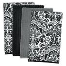 Conjunto de Pano de Prato DII Multiuso em Microfibra Preto Damask Conjunto de Pano de Prato DII Multiuso em Microfibra Preto Damask